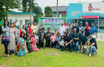 The Consulate General of India, Medan collaborated with the Indian Expatriates Association Medan (IEAM) and Singapore Intercultural School (SIS) to plant trees at SIS. #Plant4Mother